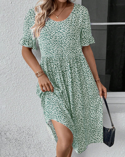 Lucie - Elegant Floral Midi Dress