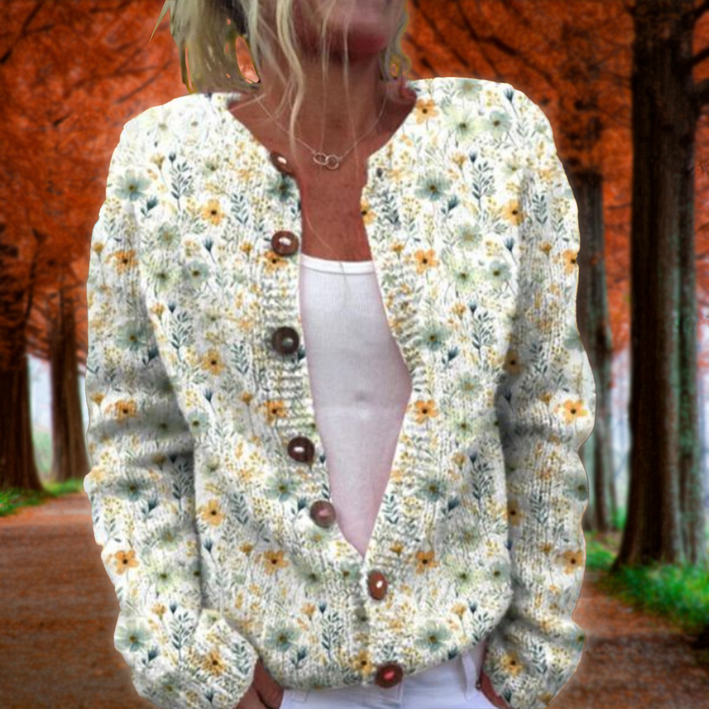 Jessica - Floral Print Cardigan