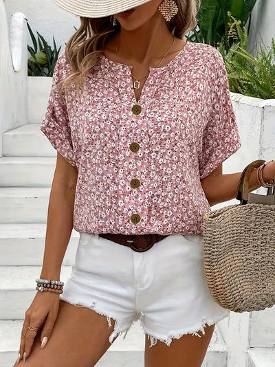 Megan - Chic Floral Print Blouse