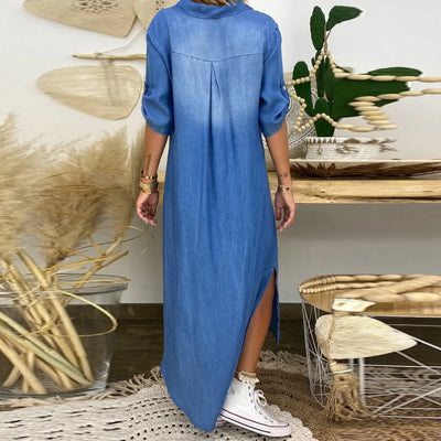 Jada - Long Denim-Look Dress