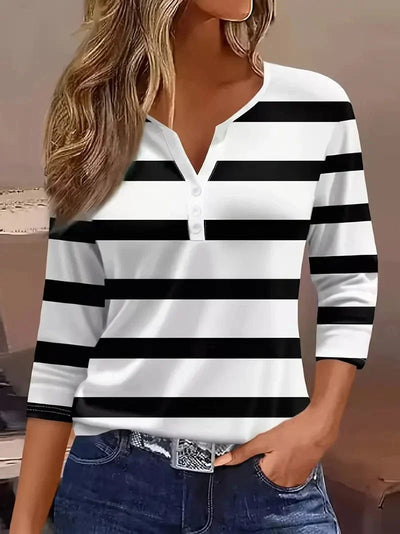 Lexi - Striped V-Neck Top