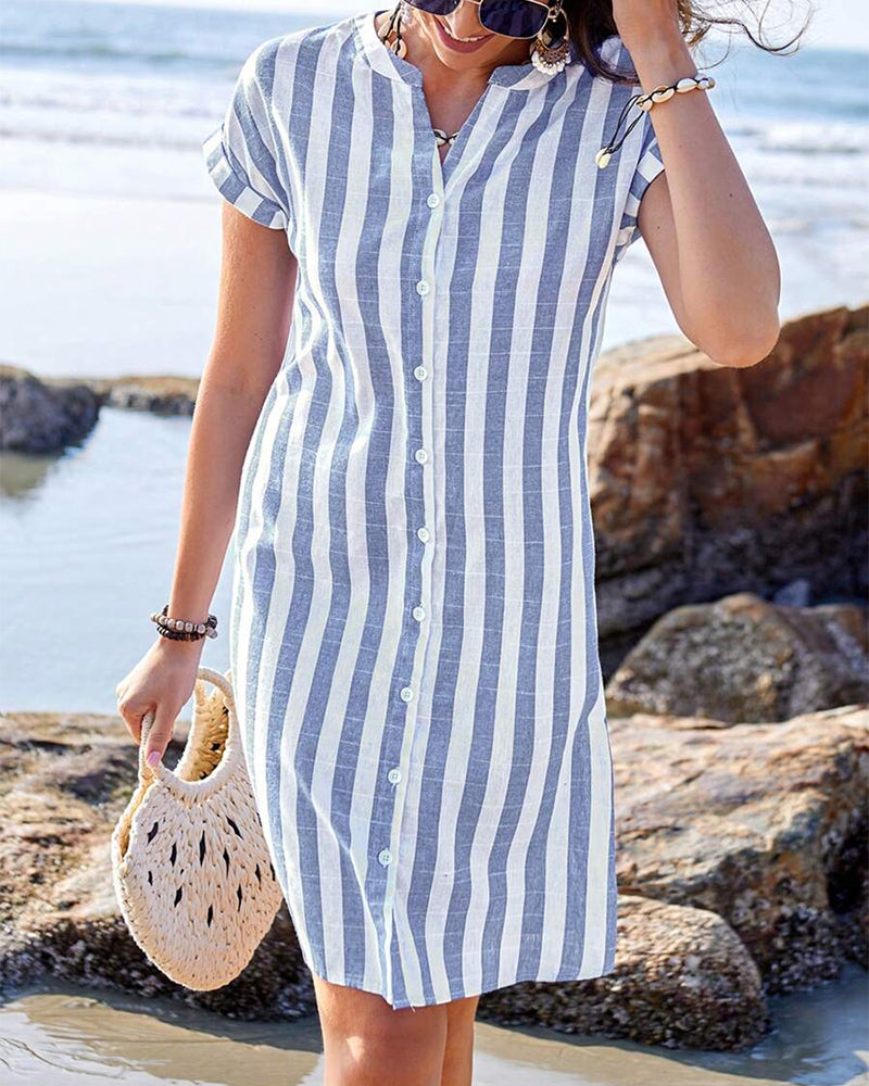 Jane - Elegant Striped Dress