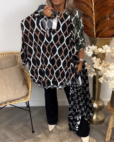 Amelia - Casual Blouse With Long Sleeves And Elegant Pattern