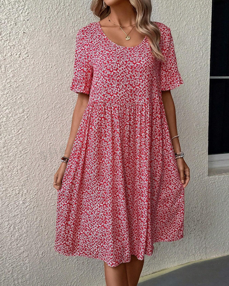 Lucie - Elegant Floral Midi Dress