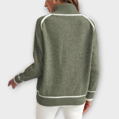 Milou - Luxurious Olive Green Knit Sweater