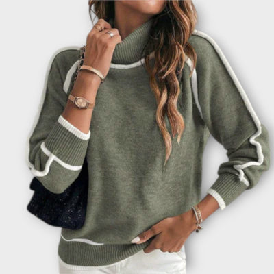 Milou - Luxurious Olive Green Knit Sweater