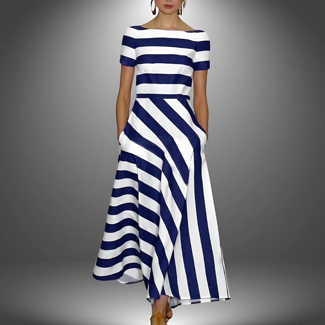 Rosa - Light And Airy Dress With Subtle Stripes