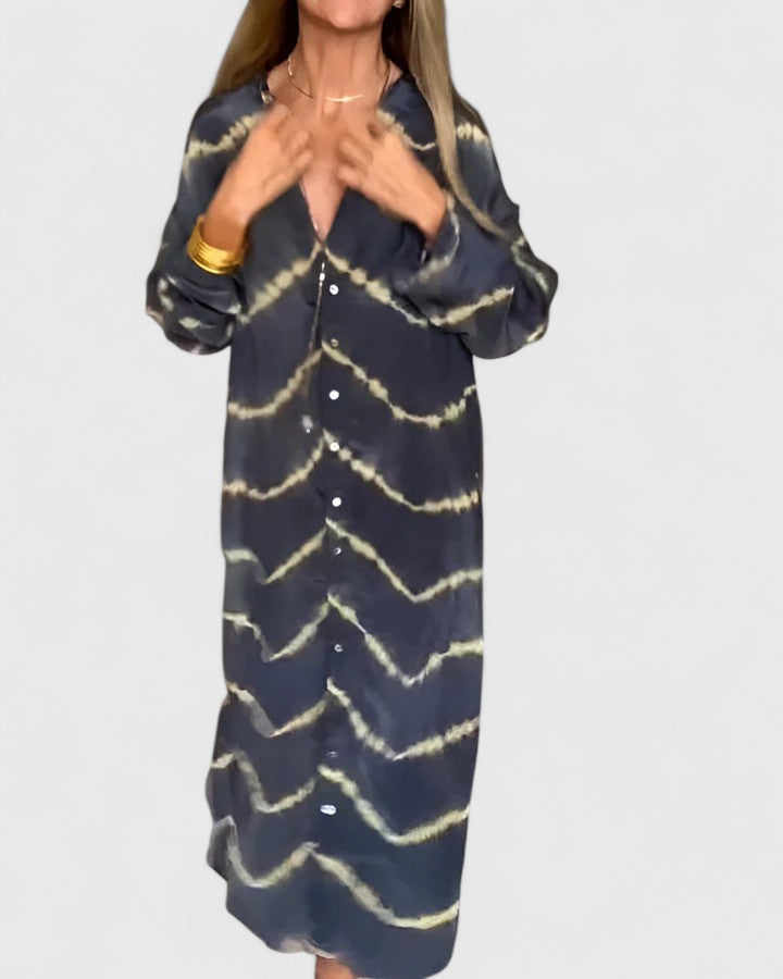 Madeline - Elegant Boho Striped Maxi Dress