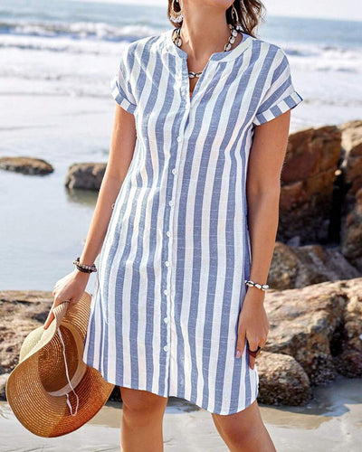 Jane - Elegant Striped Dress
