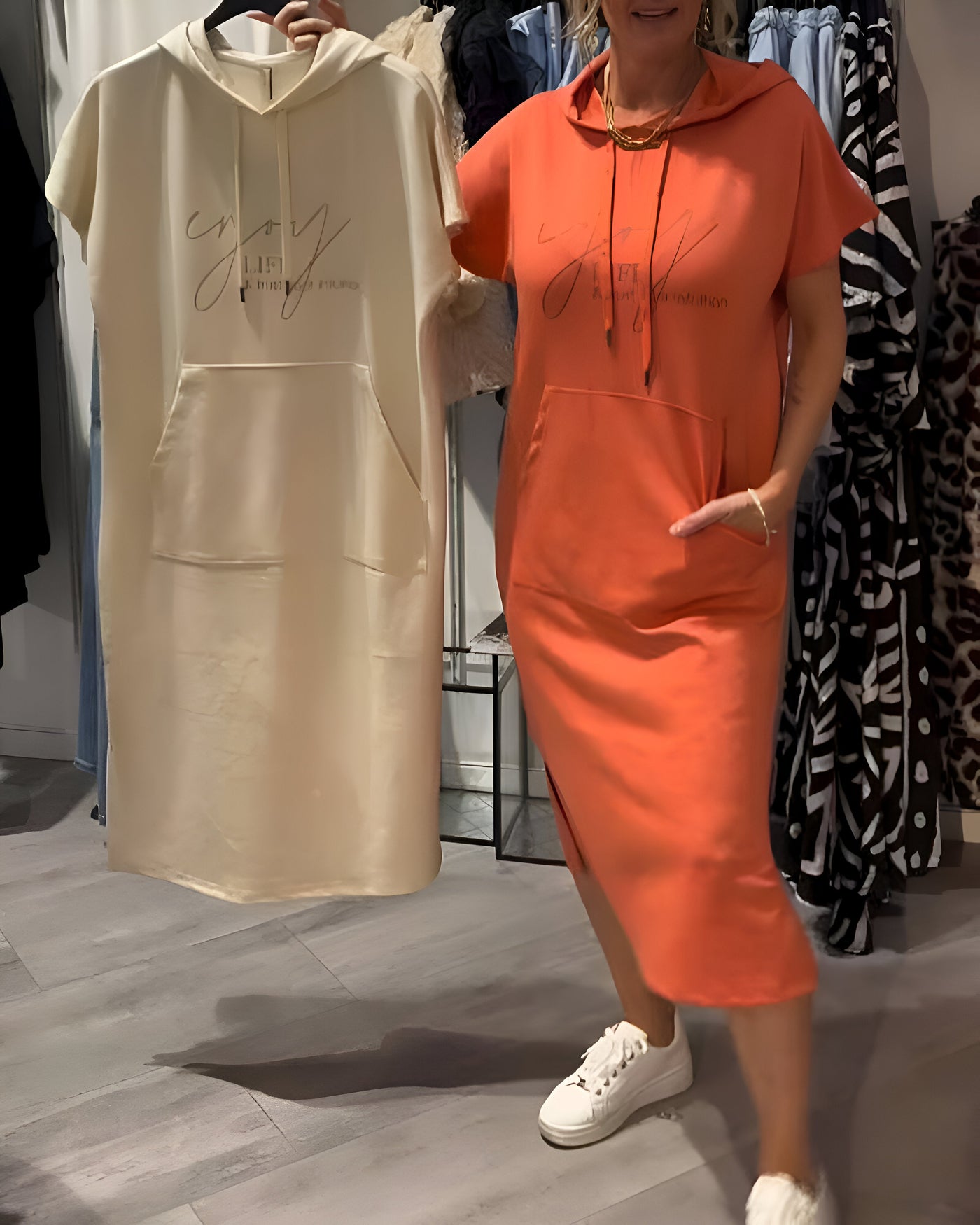 Evelyn - Casual Hoodie Dress
