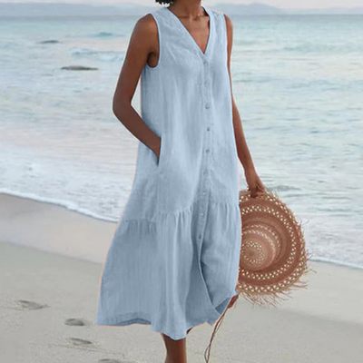 Amber- Stylish Tummy Covering Summer Dress