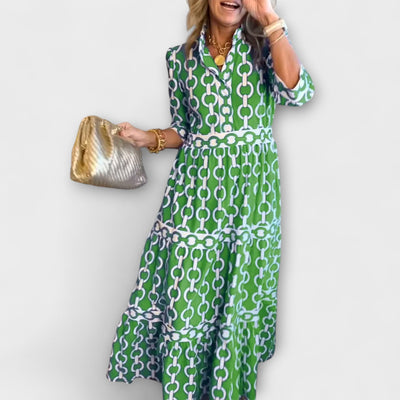 Belle - Midi Dress With Chain Pattern