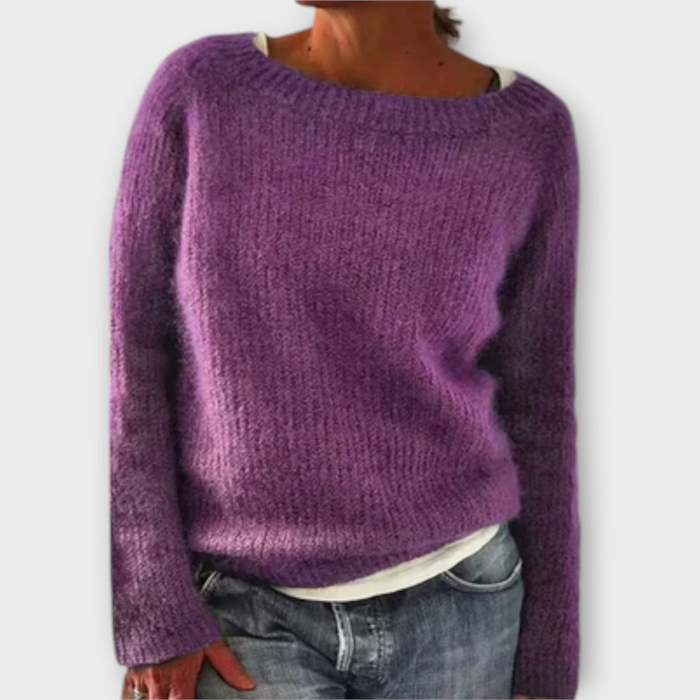 Tessa – Solid Color Knit Sweater