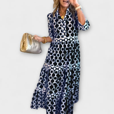 Belle - Midi Dress With Chain Pattern
