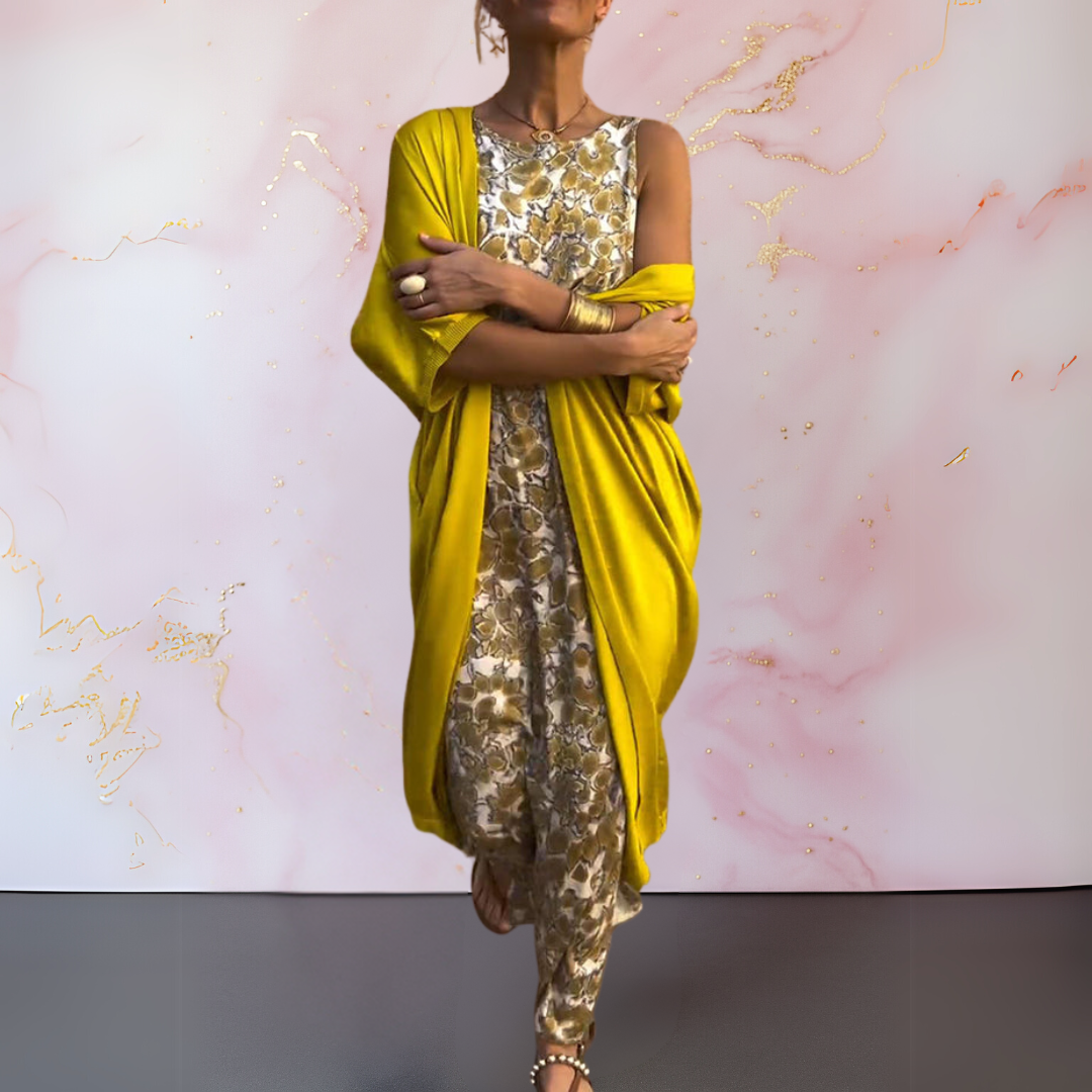 Loraine - Elegant Dress With Cardigan