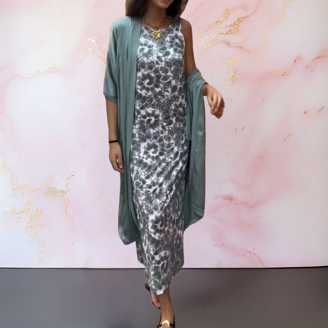 Loraine - Elegant Dress With Cardigan