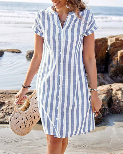 Jane - Elegant Striped Dress