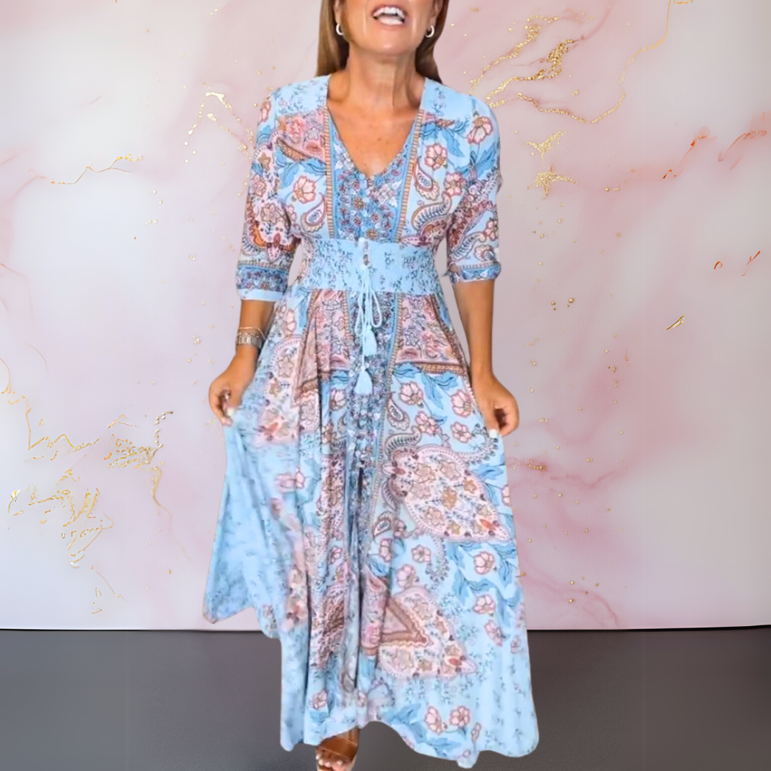 Margo - Elegant Summer Dress With V-neck