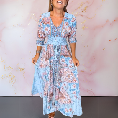 Margo - Elegant Summer Dress With V-neck