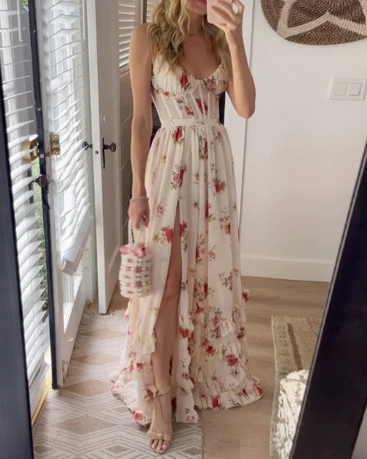 Adele - Midi Dress With Floral Pattern