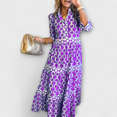 Belle - Midi Dress With Chain Pattern