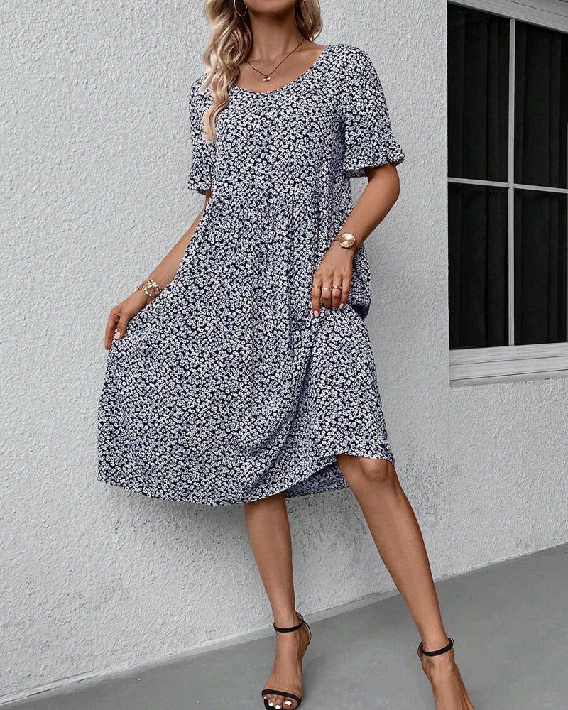 Lucie - Elegant Floral Midi Dress