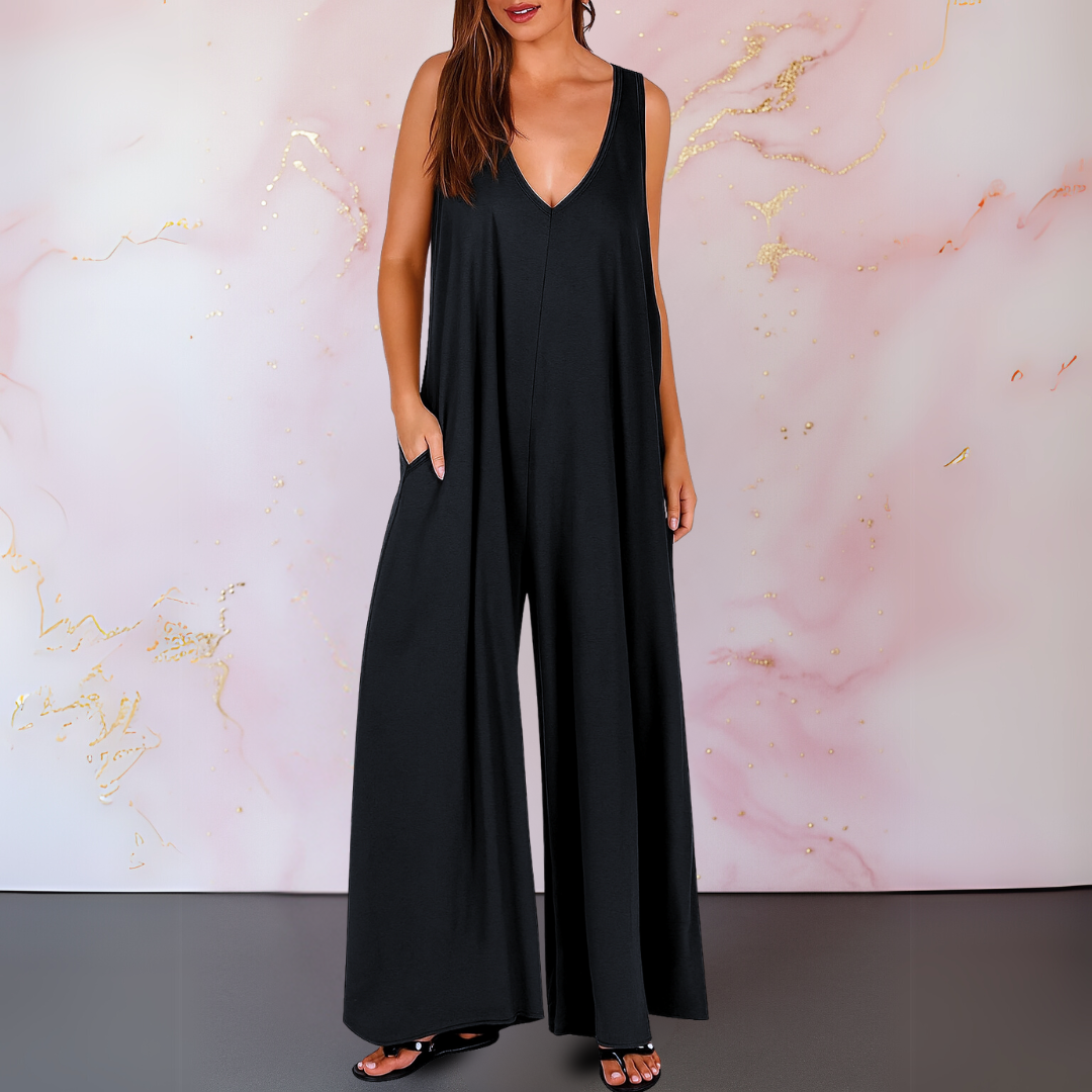 Alena - Wide-Leg Sleeveless Jumpsuit