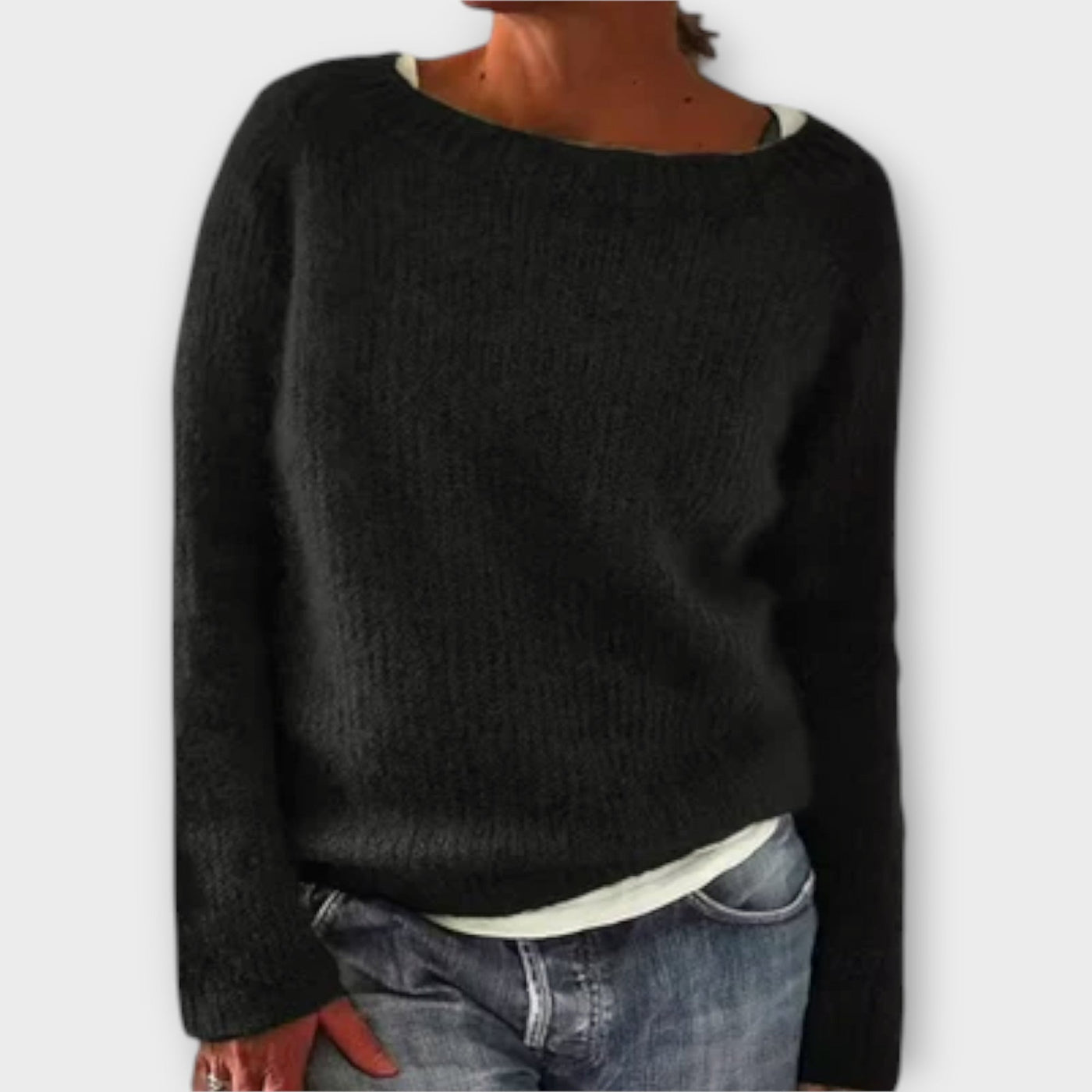 Tessa – Solid Color Knit Sweater
