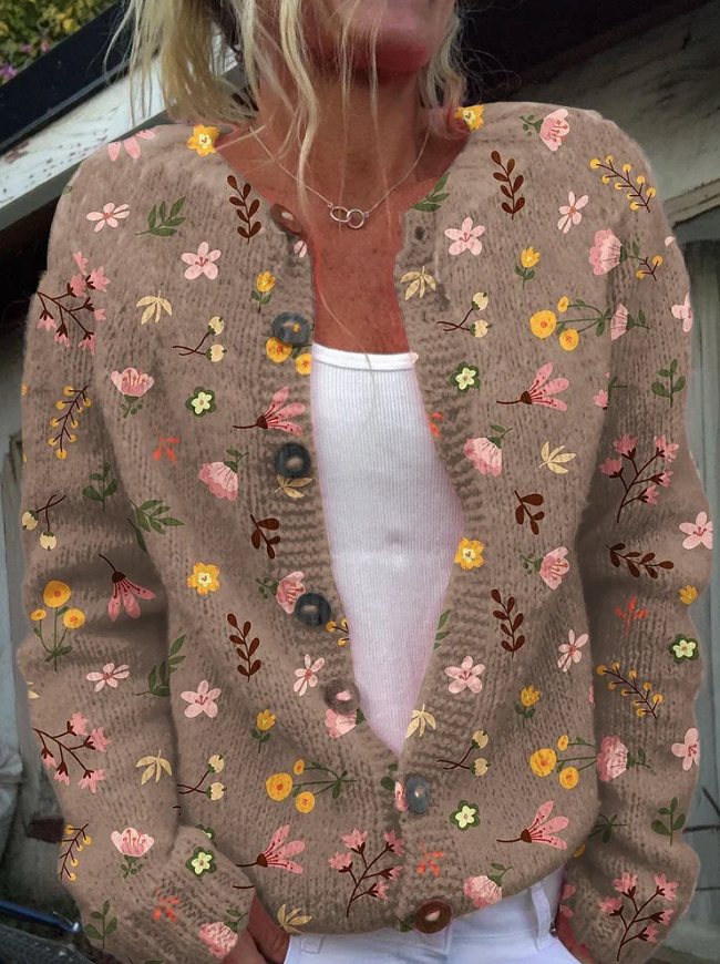Jessica - Floral Print Cardigan