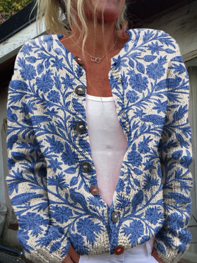 Jessica - Floral Print Cardigan