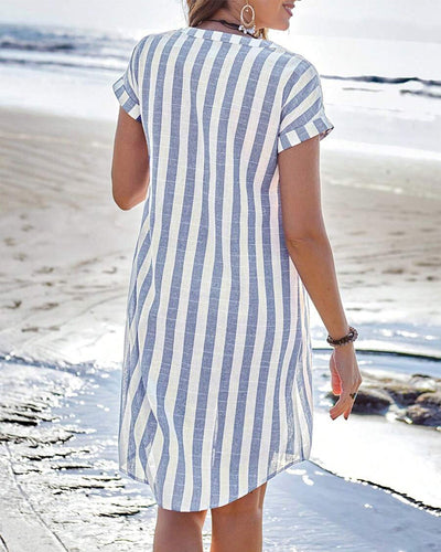 Jane - Elegant Striped Dress