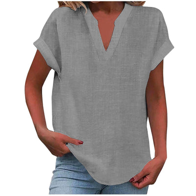 Valerie - Relaxed V-Neck Blouse