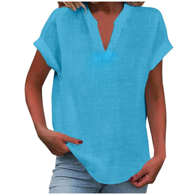 Valerie - Relaxed V-Neck Blouse
