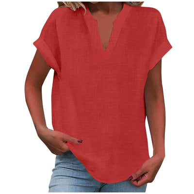 Valerie - Relaxed V-Neck Blouse
