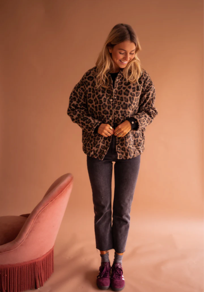 Gabby - The Leopard Bomber Jacket