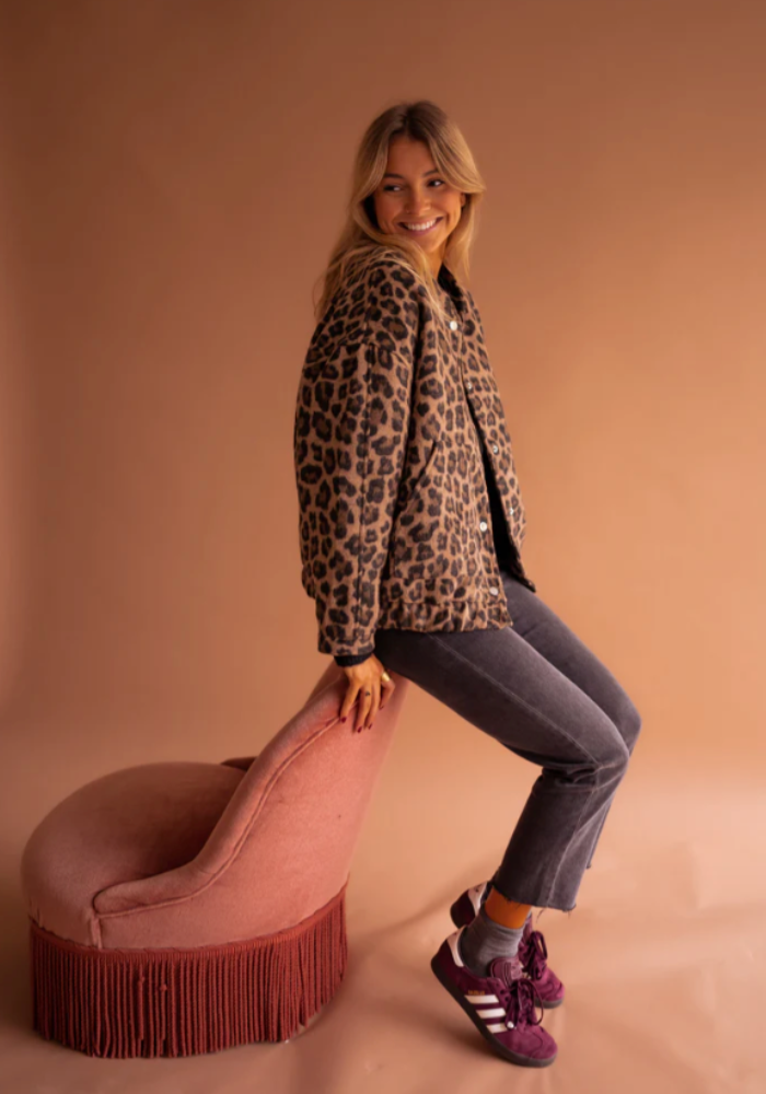 Gabby - The Leopard Bomber Jacket