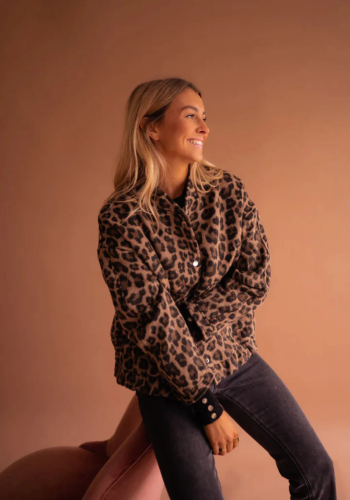 Gabby - The Leopard Bomber Jacket