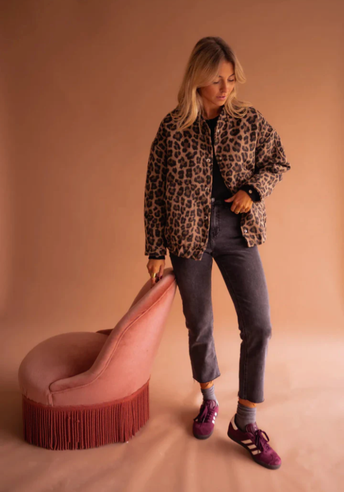 Gabby - The Leopard Bomber Jacket