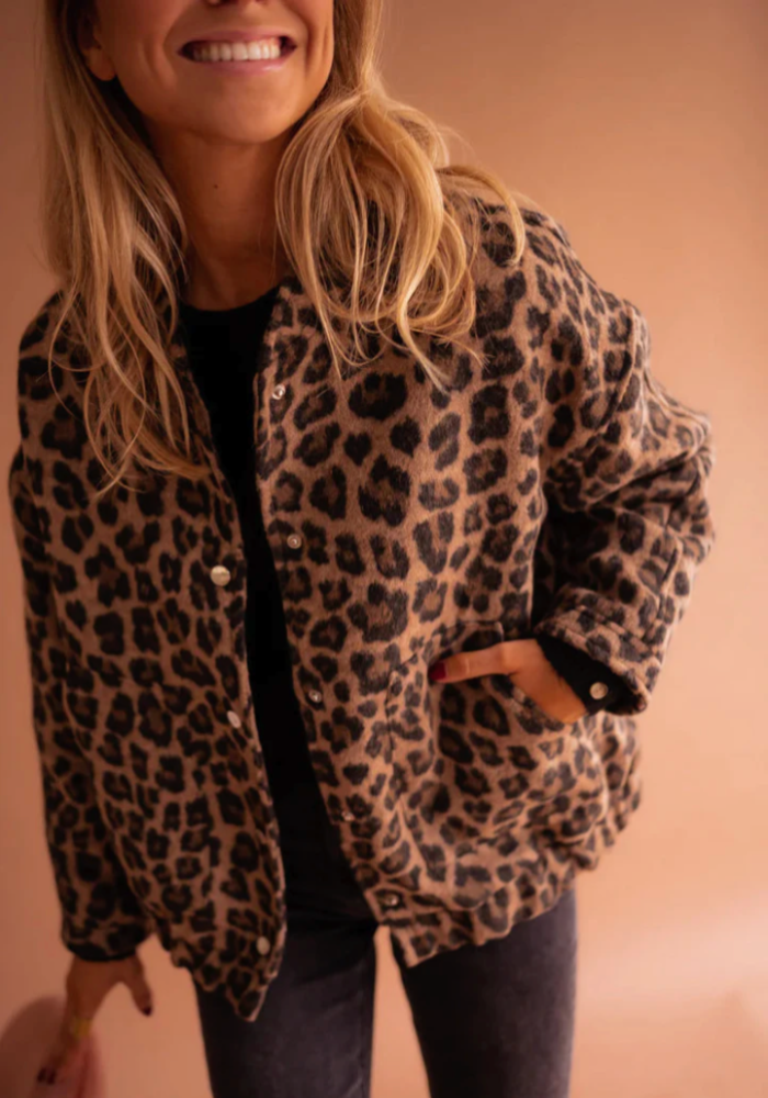 Gabby - The Leopard Bomber Jacket