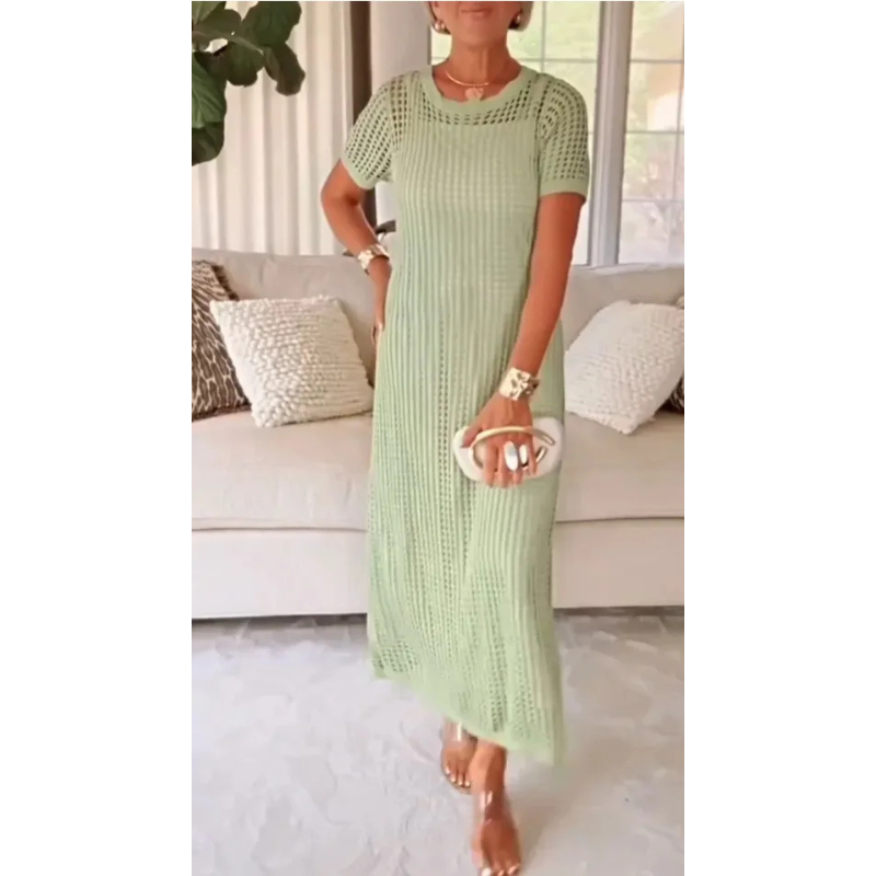 Alia - Cut-Out Long Maxi Dress + Free Inner Dress