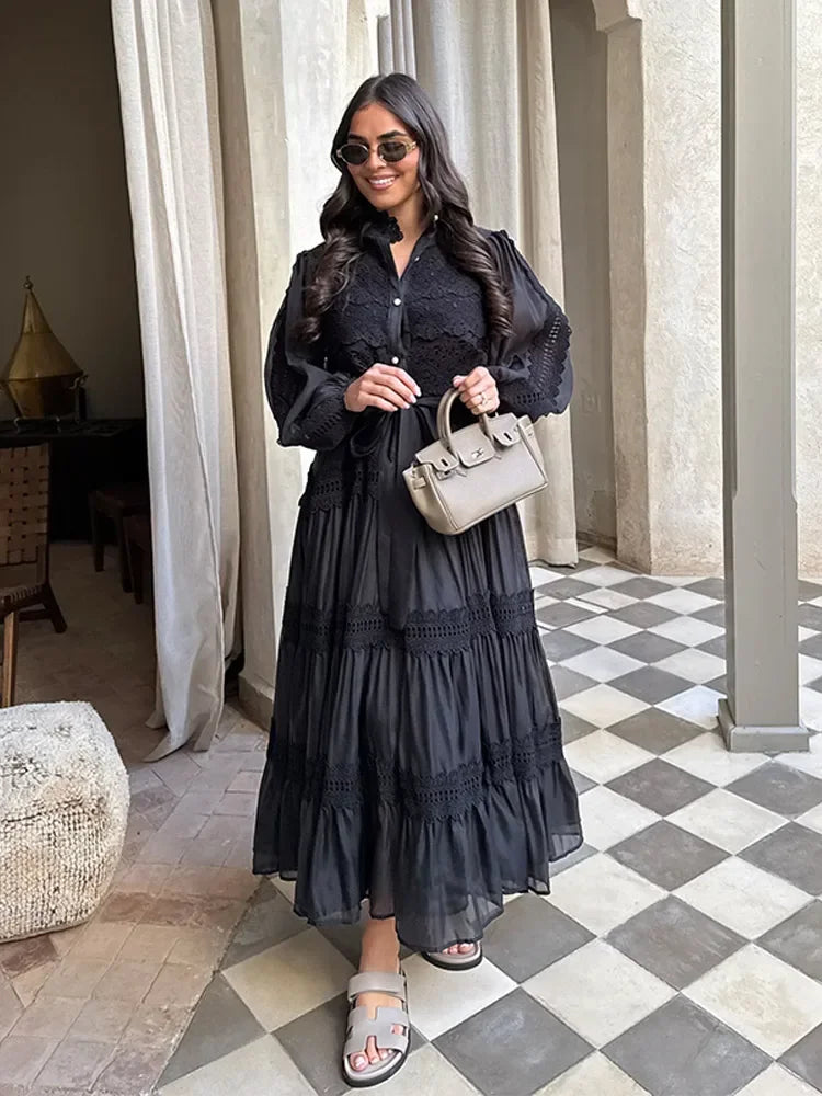 Elma - Embroidery Maxi Dress