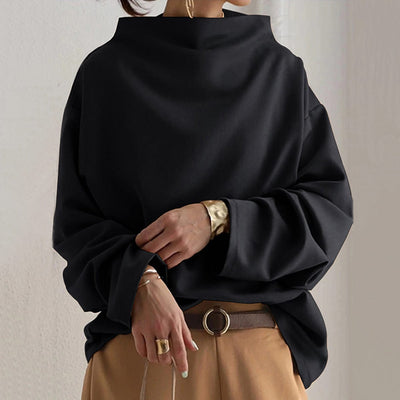 Andrea - High-Neck Soft Knit Top