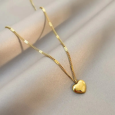Gold Necklace With Heart