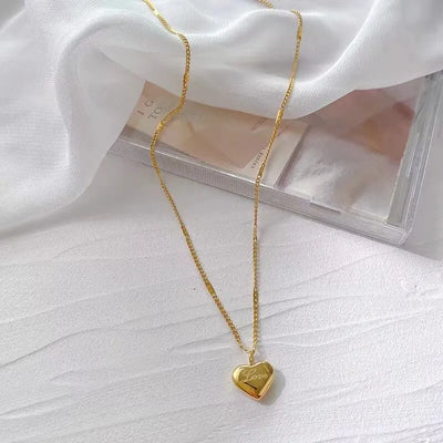 Gold Necklace With Heart