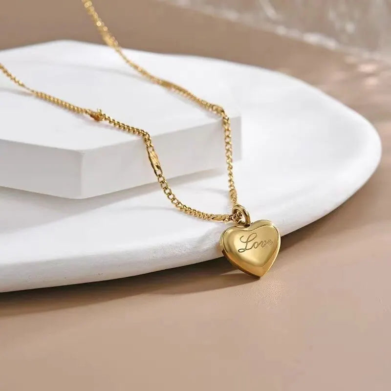 Gold Necklace With Heart