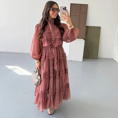 Elma - Embroidery Maxi Dress