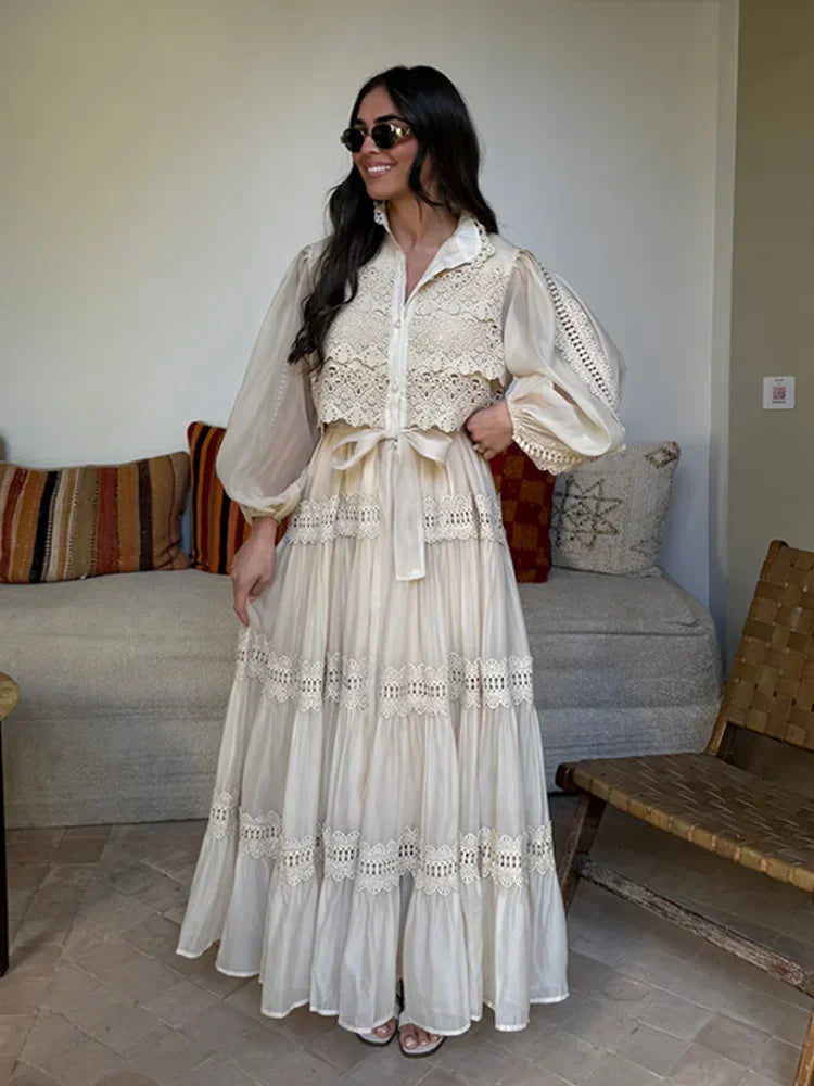 Elma - Embroidery Maxi Dress