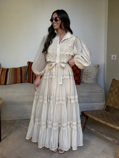 Elma - Embroidery Maxi Dress
