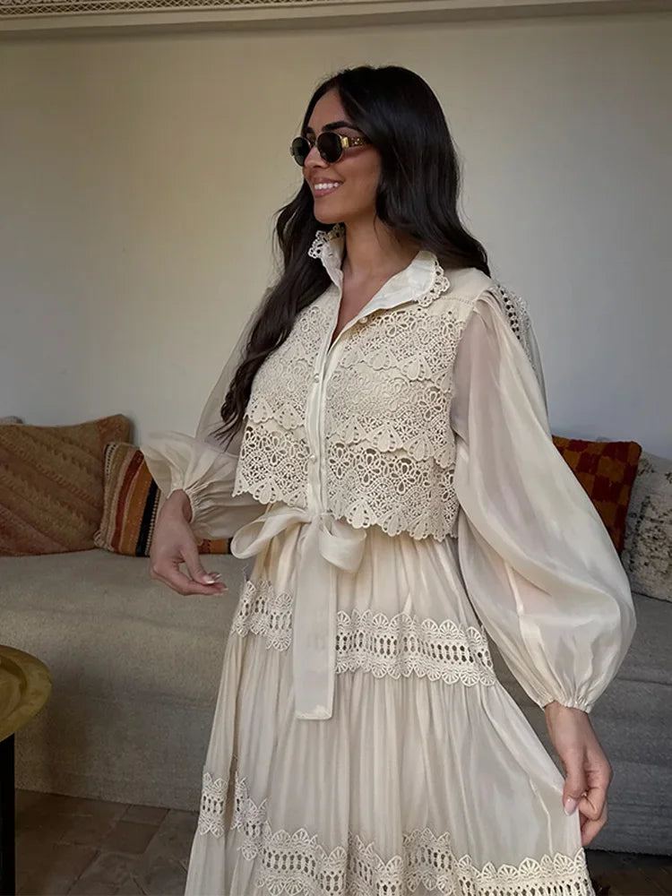 Elma - Embroidery Maxi Dress