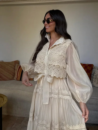 Elma - Embroidery Maxi Dress